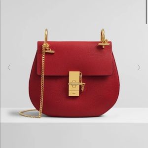 Red Crossbody Chloe Drew Bag, size Small
